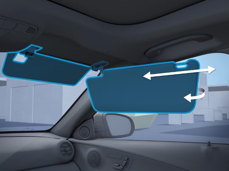Mercedes-Benz Maybach EQS SUV Pull-Out Sun Visor
