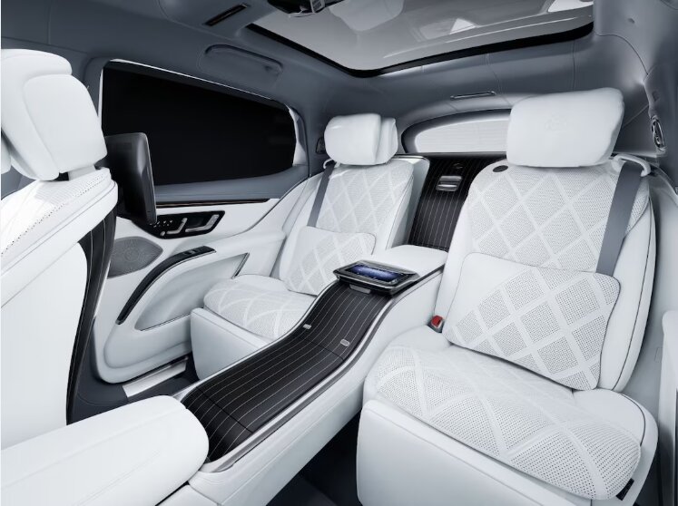 Mercedes-Benz Maybach EQS SUV Electric Sunblinds in Rear Doors, Left and Right