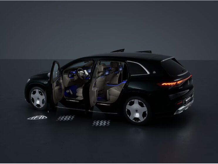 Mercedes-Benz Maybach EQS SUV Ambient Lighting with Projection of Brand Logo