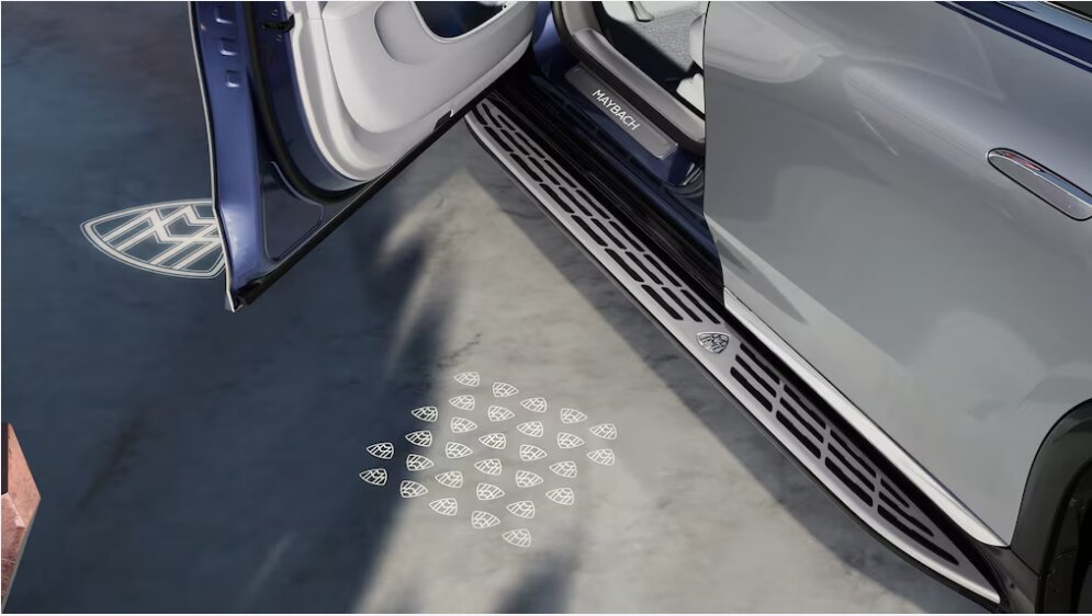 Mercedes-Benz Maybach EQS SUV Illuminated Running Boards and Logo Projection