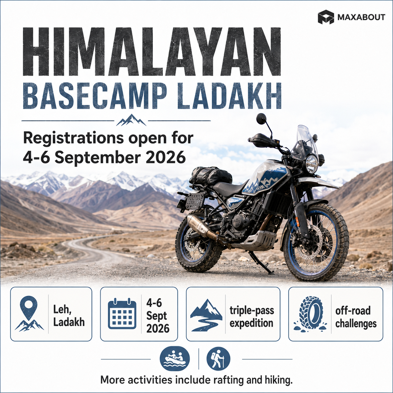 Himalayan Basecamp Ladakh 2026 event dates and highlights infographic