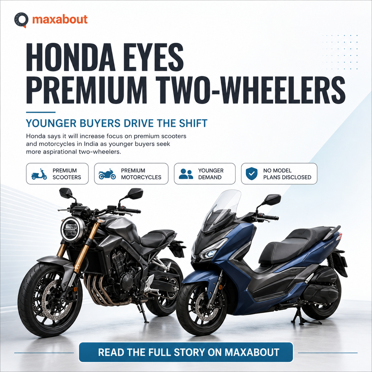 Honda premium two-wheelers younger buyers infographic