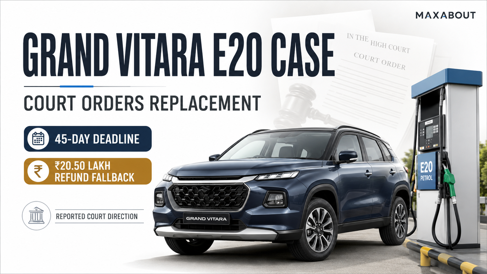 Grand Vitara E20 Case: Court Orders Replacement with ₹20.50 Lakh Refund Fallback