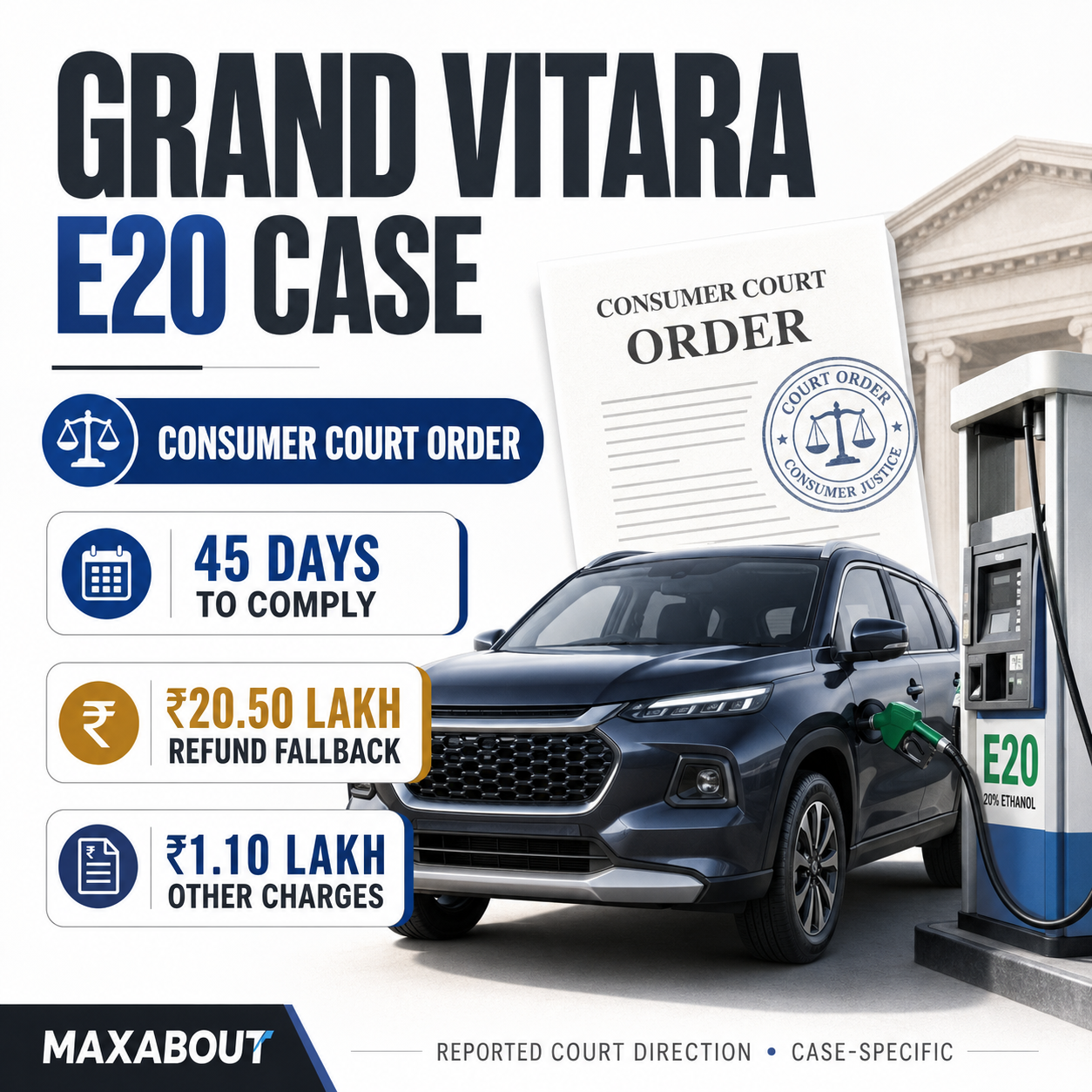 Grand Vitara E20 case remedy infographic