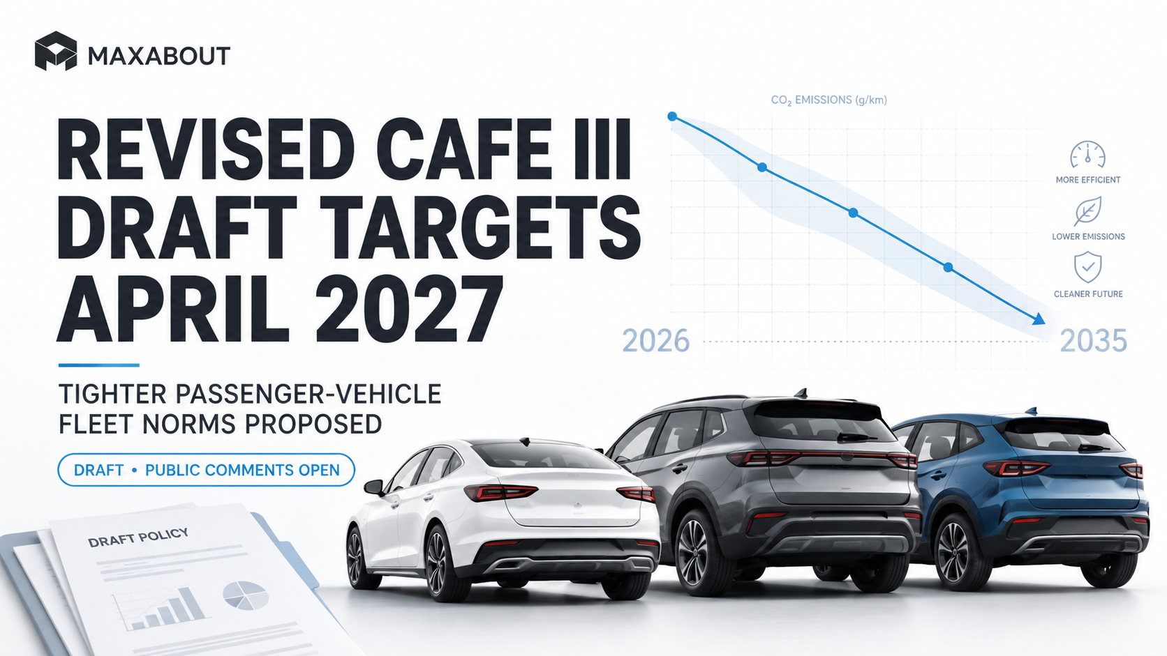 Revised CAFE III draft targets passenger vehicles from April 2027