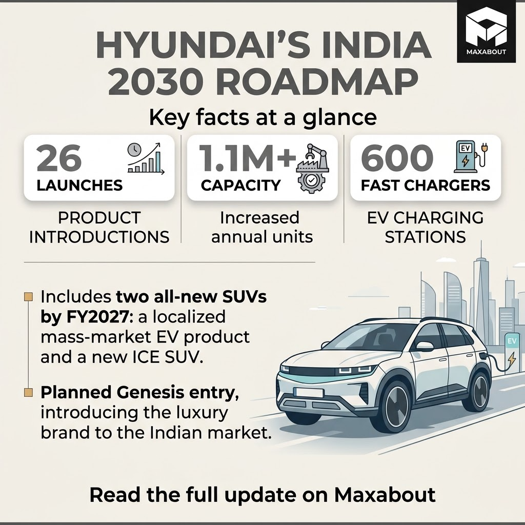 Hyundai India 2030 roadmap infographic