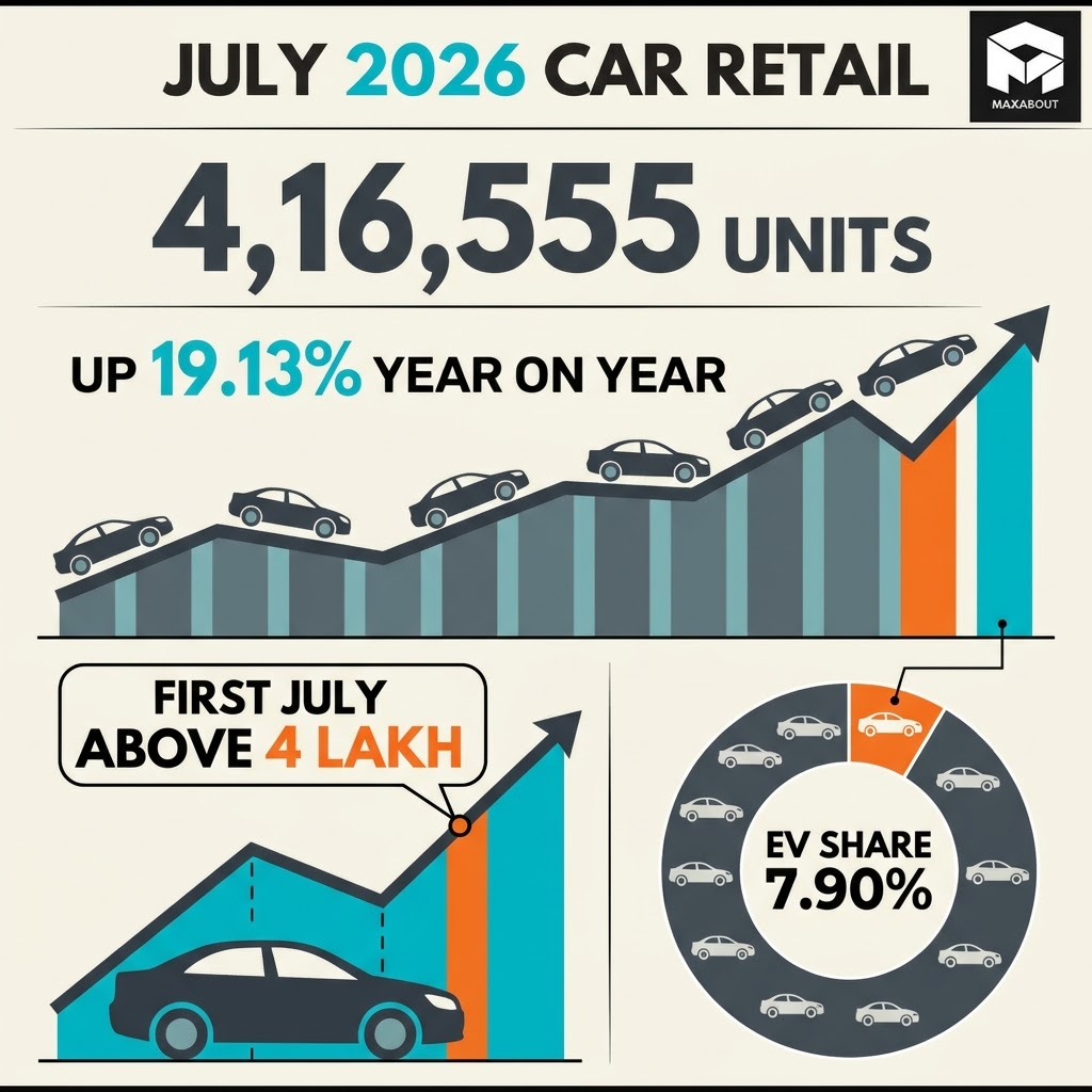 July 2026 Passenger-Vehicle Retail Crosses 4.16 Lakh infographic