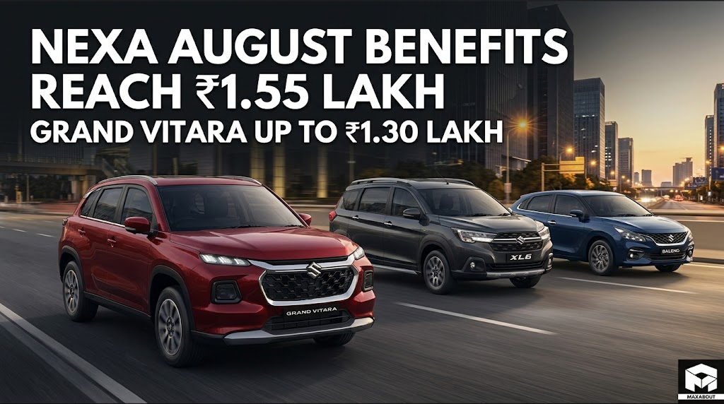 Maruti Nexa Benefits Reach Rs 1.55 Lakh in August 2026