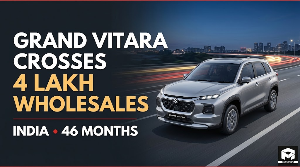 Maruti Grand Vitara Crosses 4 Lakh Domestic Wholesale Milestone