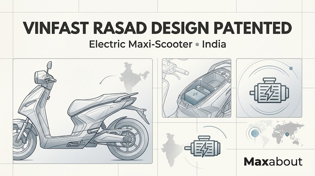 VinFast Rasad Electric Maxi-Scooter Design Patented in India
