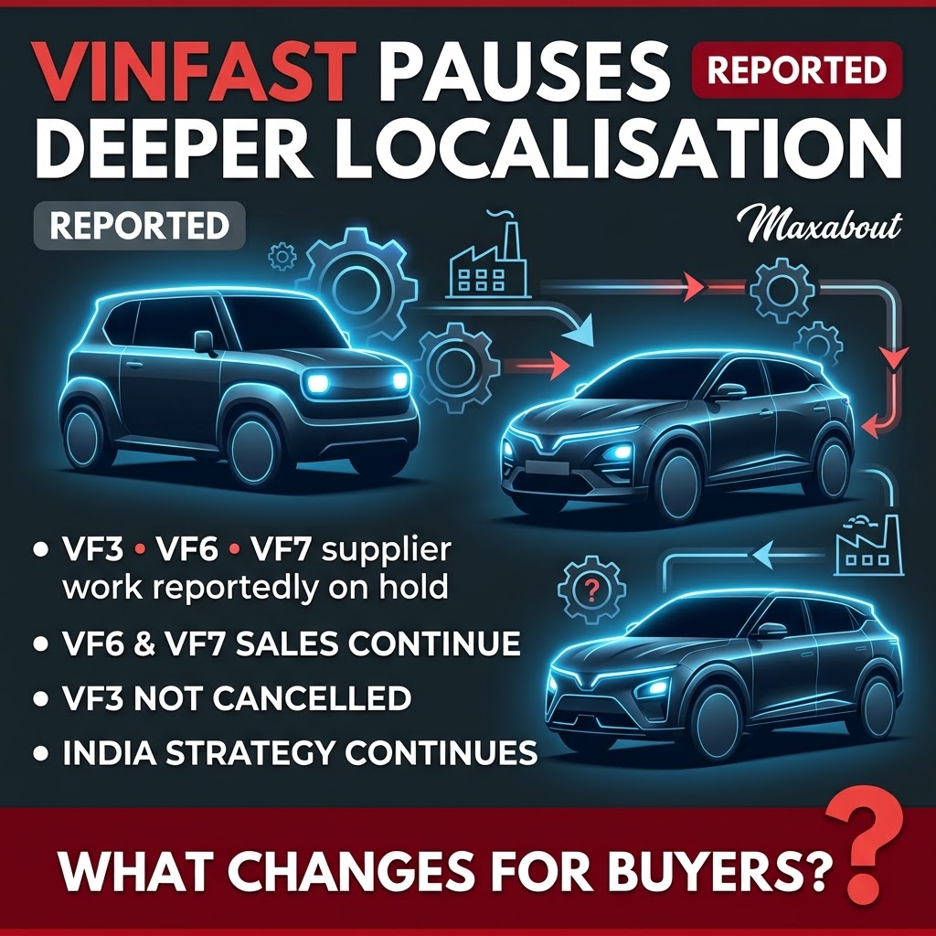VinFast VF3 VF6 VF7 India localisation status infographic