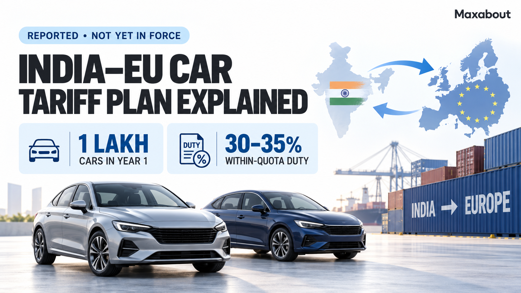 India-EU FTA Car Import Duty Plan: 1 Lakh-CBU First-Year Quota Explained