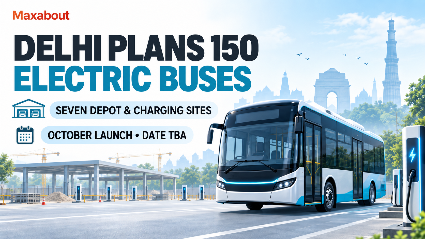 Delhi Plans 150 Electric Buses: Seven Depot and Charging Sites Explained