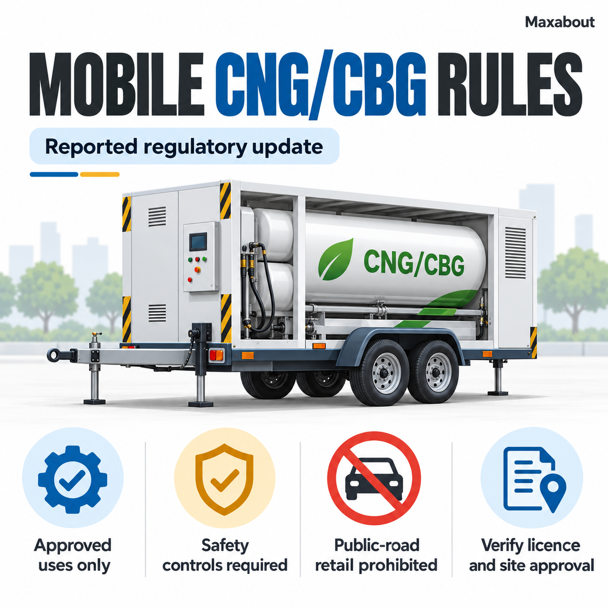 CNG CBG mobile refuelling overview and restricted retail use