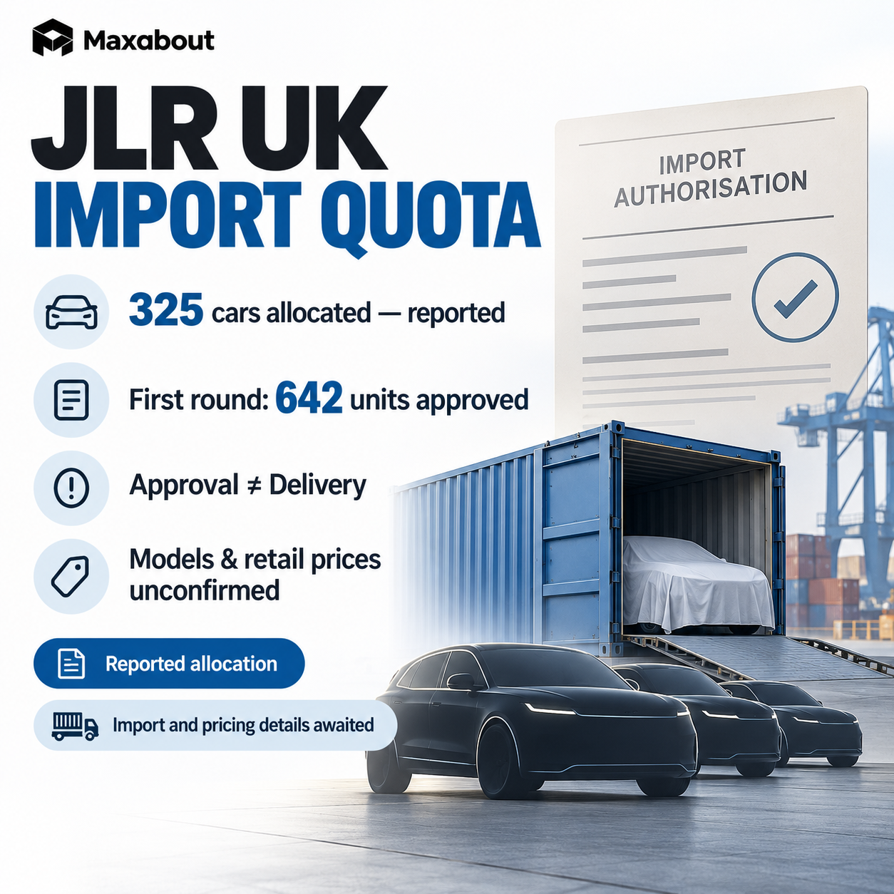 JLR reported325carallocation and import approval status explained