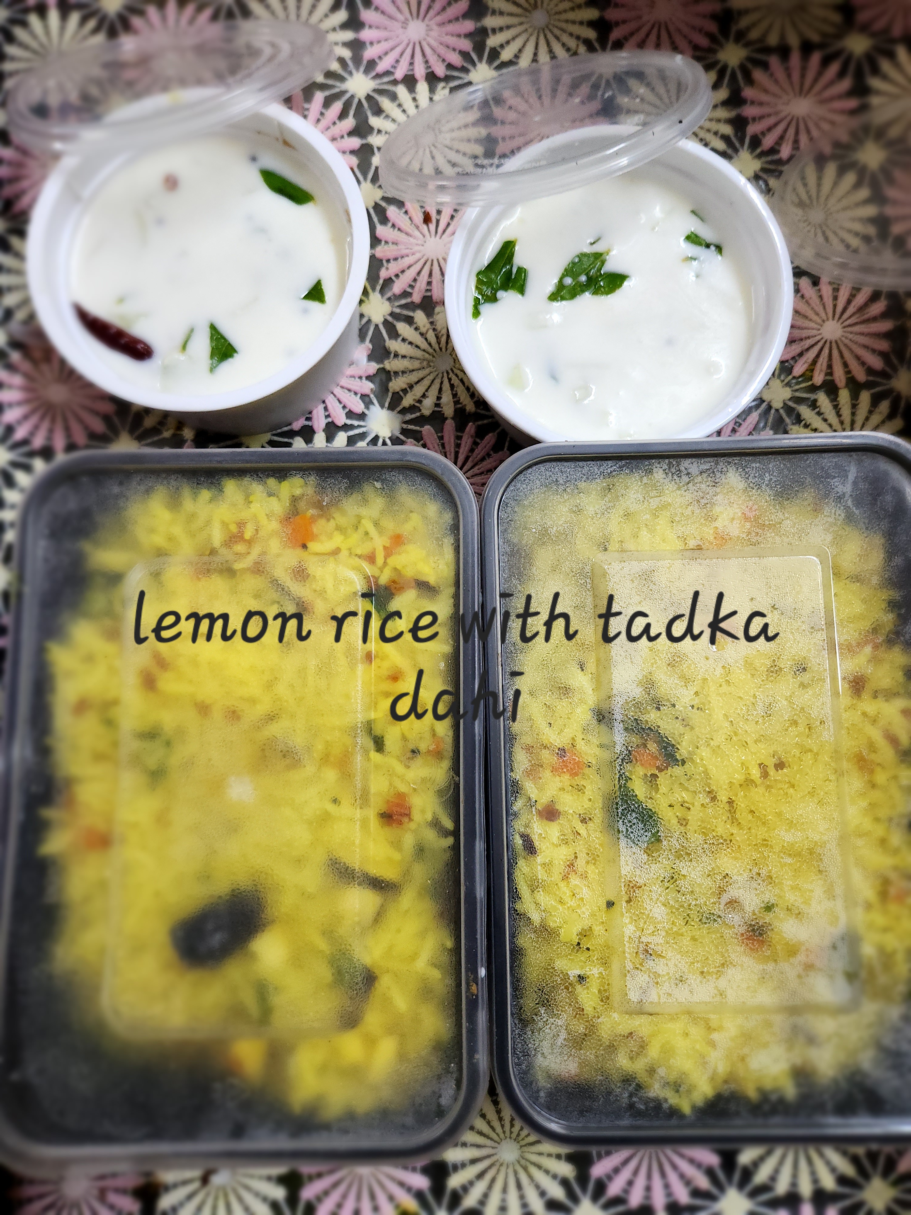 Lemon Rice with Dahi tadka