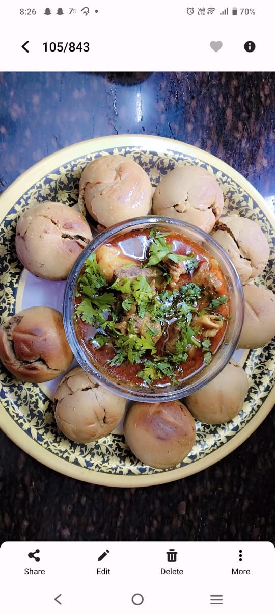 Chicken Korma with Baati